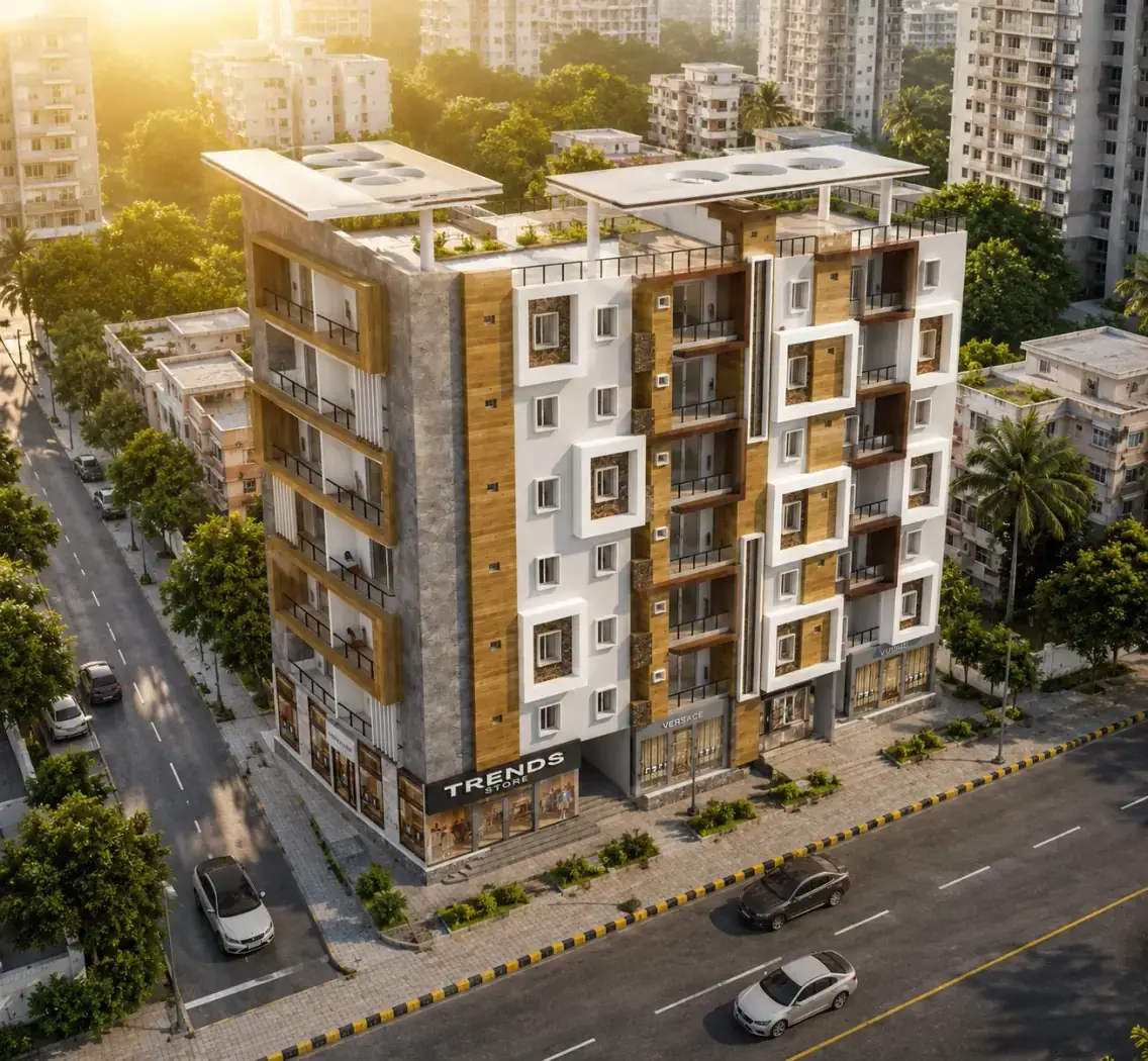 Al Qasr, an under-construction development in Surya Nagar Colony, Tolichowki, Hyderabad