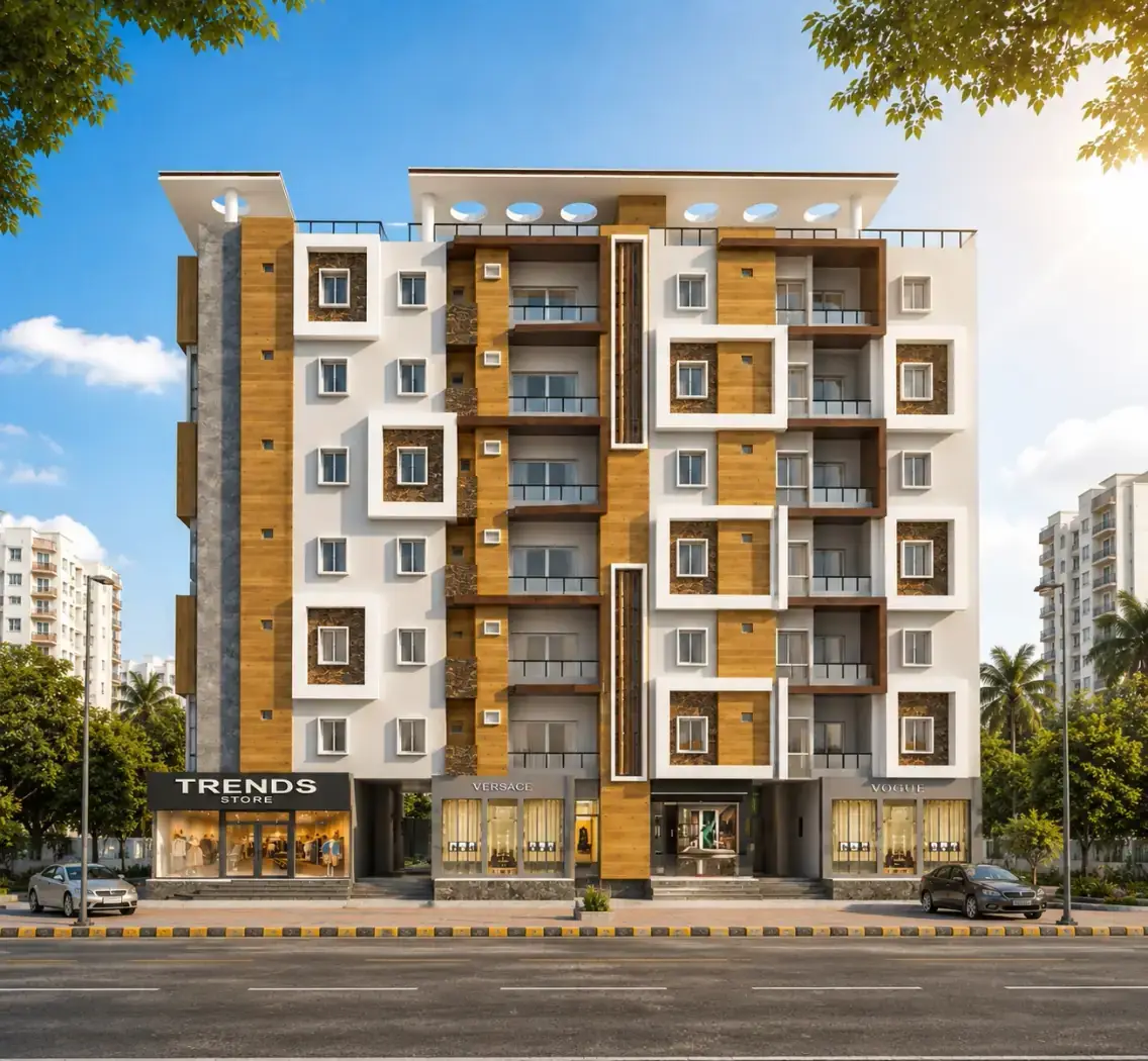 Al Qasr, an under-construction development in Surya Nagar Colony, Tolichowki, Hyderabad