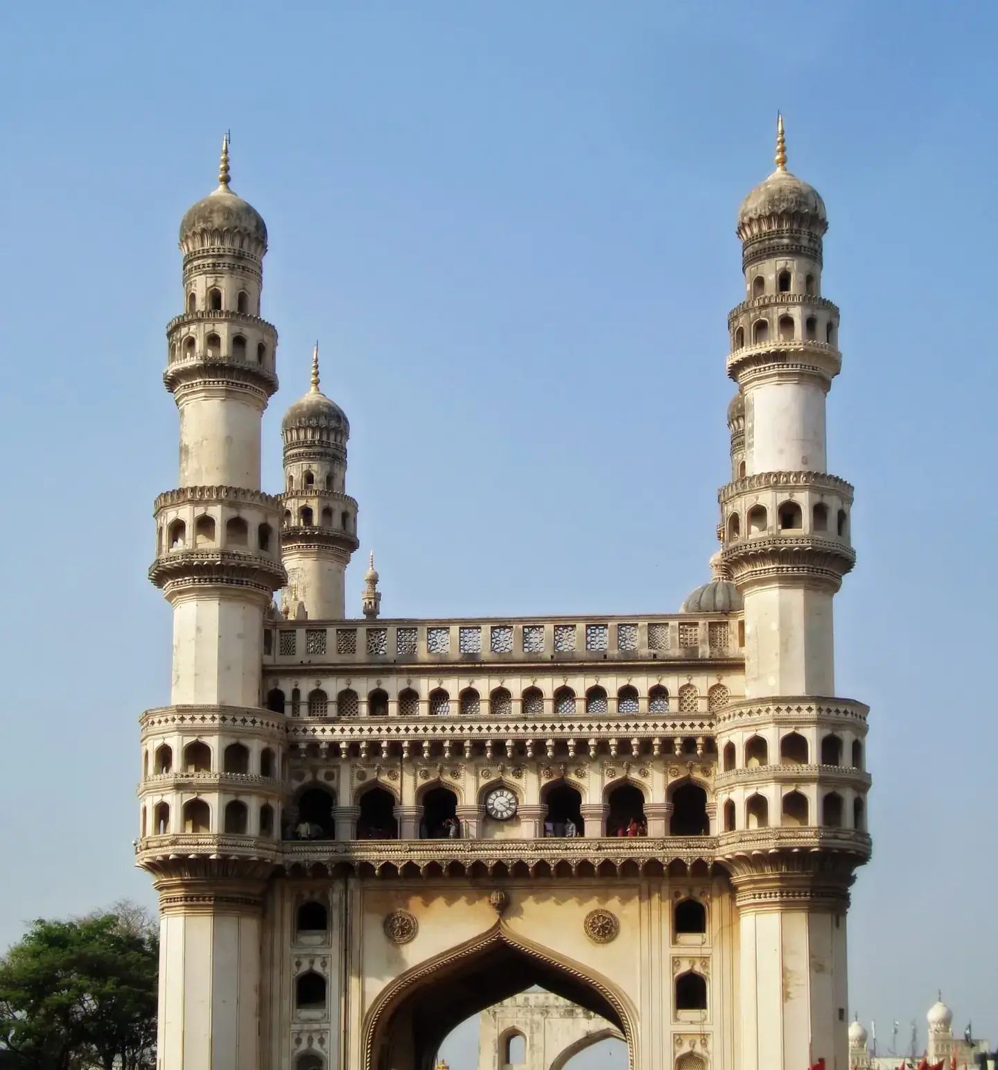 The Charminar in the old city of Hyderabad