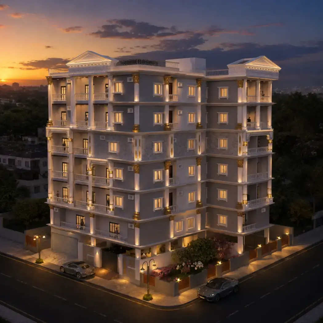 Crystal Avenue, an under-construction development in Akbar Bagh, Malakpet, Hyderabad