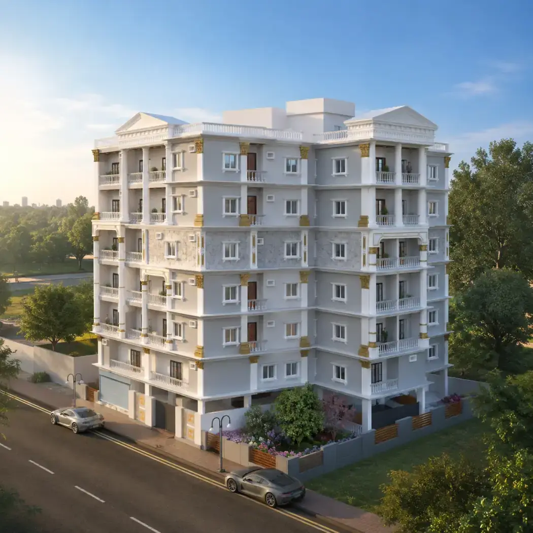 Crystal Avenue, an under-construction development in Akbar Bagh, Malakpet, Hyderabad