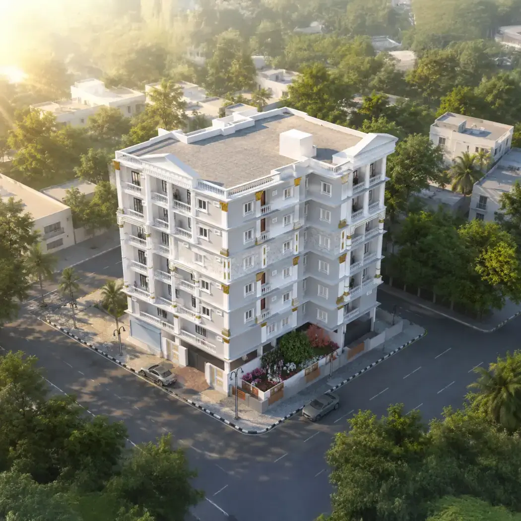 Crystal Avenue, an under-construction development in Akbar Bagh, Malakpet, Hyderabad