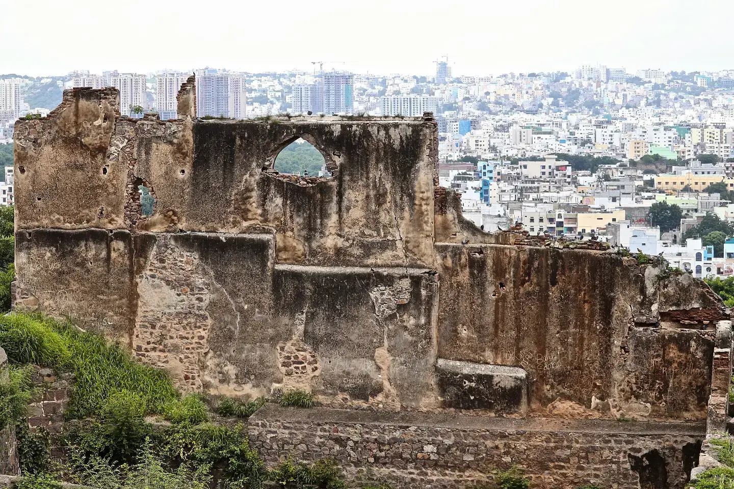 Golconda Fort with the city stretching out behind it