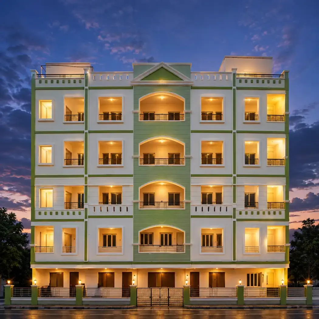 Haseeb Residency, a completed development in Diamond Hills Colony, Alkapur, Hyderabad