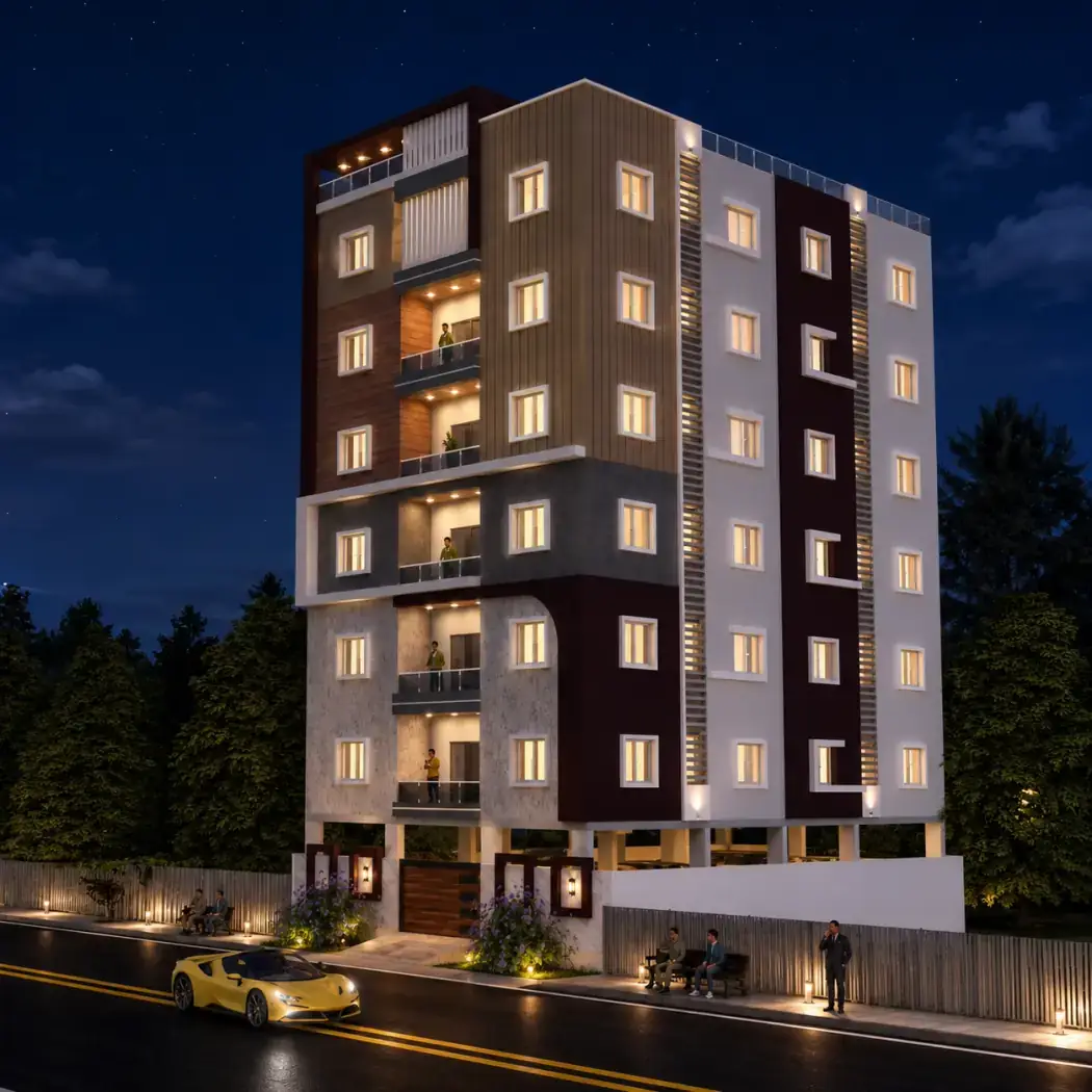 Hashim Residency, an under-construction development in Gulshan Colony, Tolichowki, Hyderabad