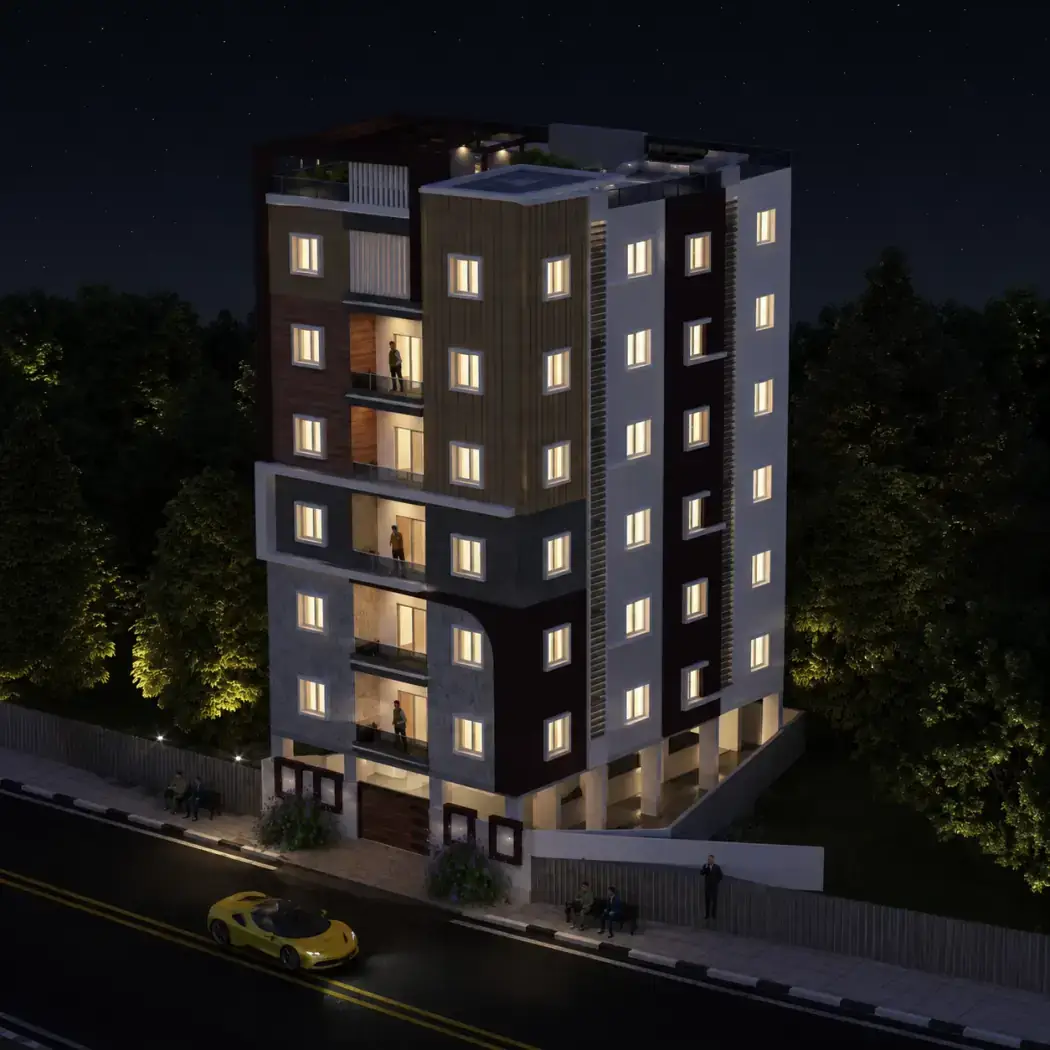 Hashim Residency, an under-construction development in Gulshan Colony, Tolichowki, Hyderabad