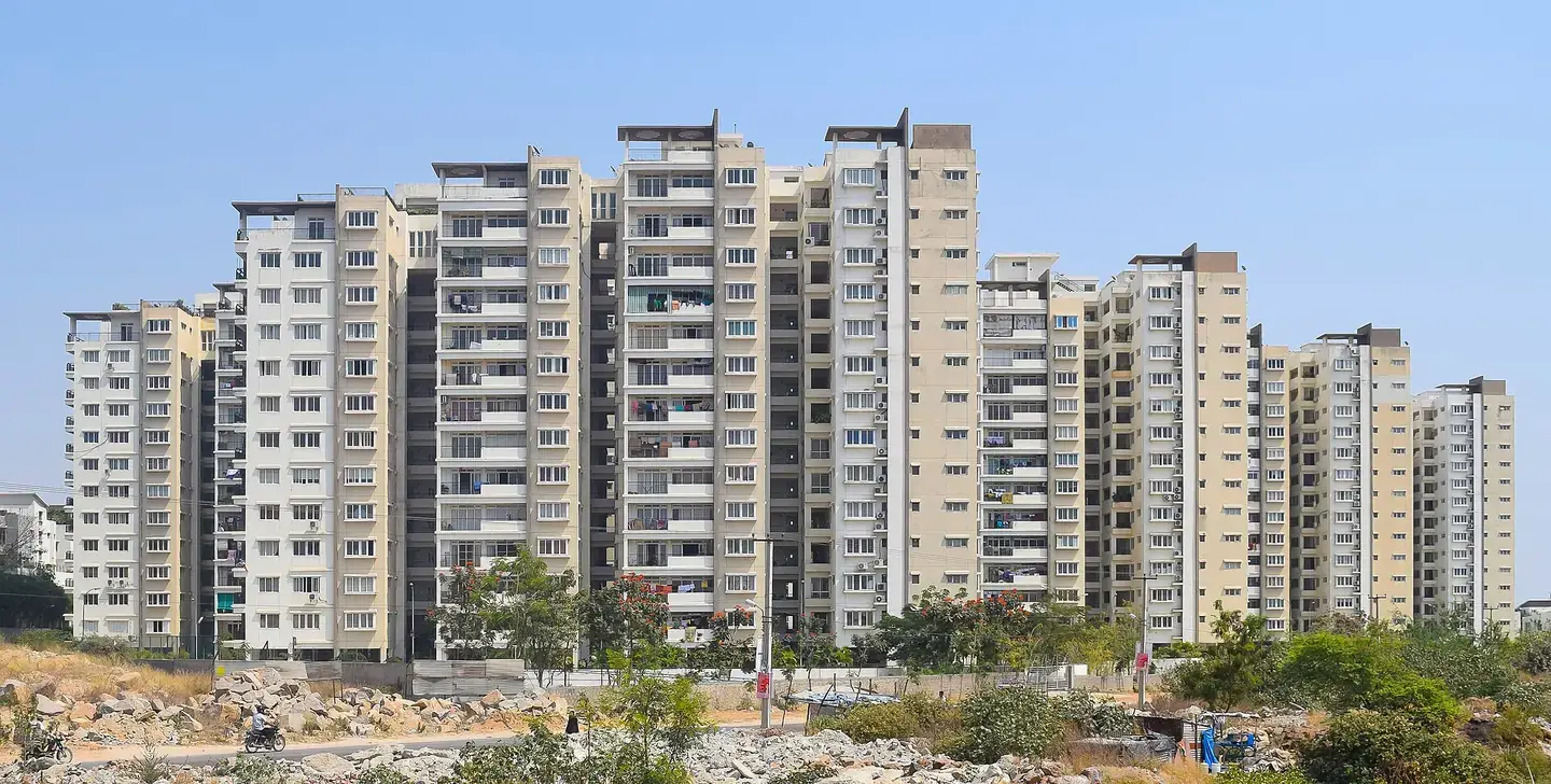 A residential apartment block in HITEC City