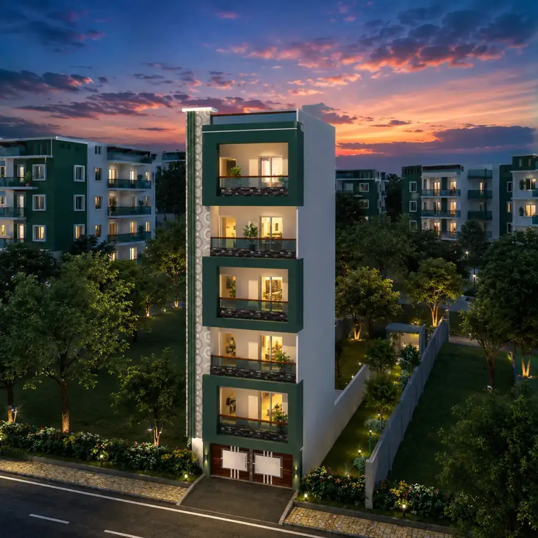 Mia Khan Residency, a completed development in Golden Sands Colony, Tolichowki, Hyderabad
