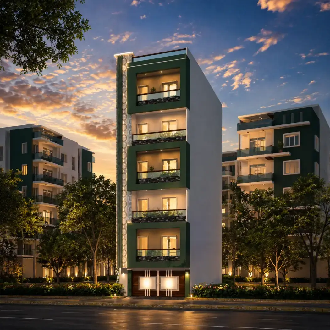 Mia Khan Residency, a completed development in Golden Sands Colony, Tolichowki, Hyderabad