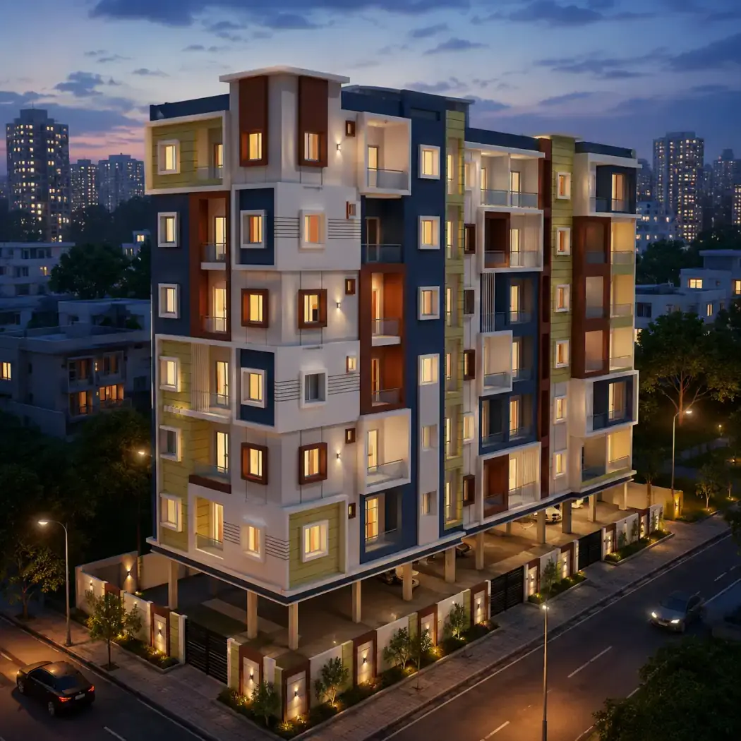 Shareef Enclave, a completed development in Golden Sands Colony, Tolichowki, Hyderabad