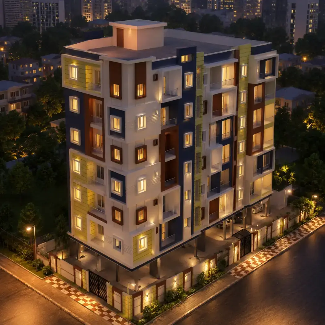 Shareef Enclave, a completed development in Golden Sands Colony, Tolichowki, Hyderabad