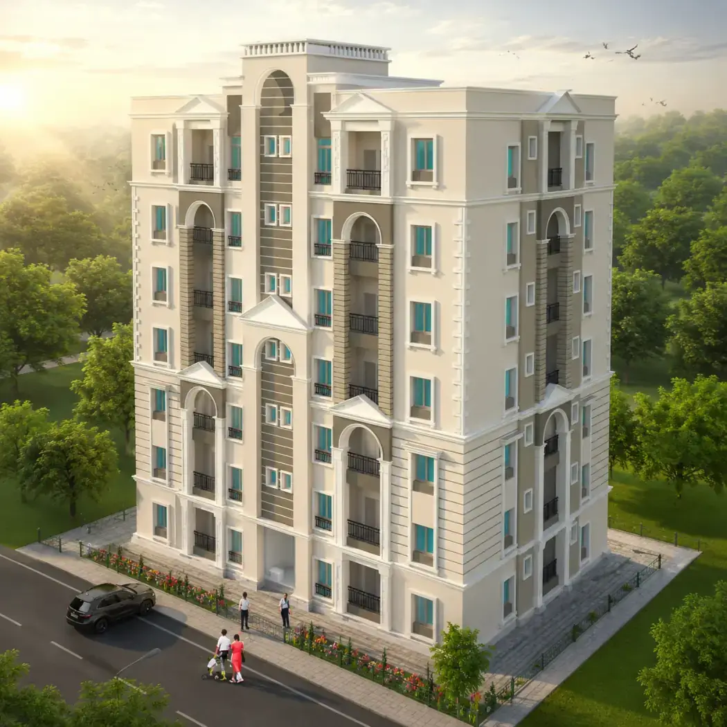Shezu Paradise, a completed development in Sa Colony, Tolichowki, Hyderabad